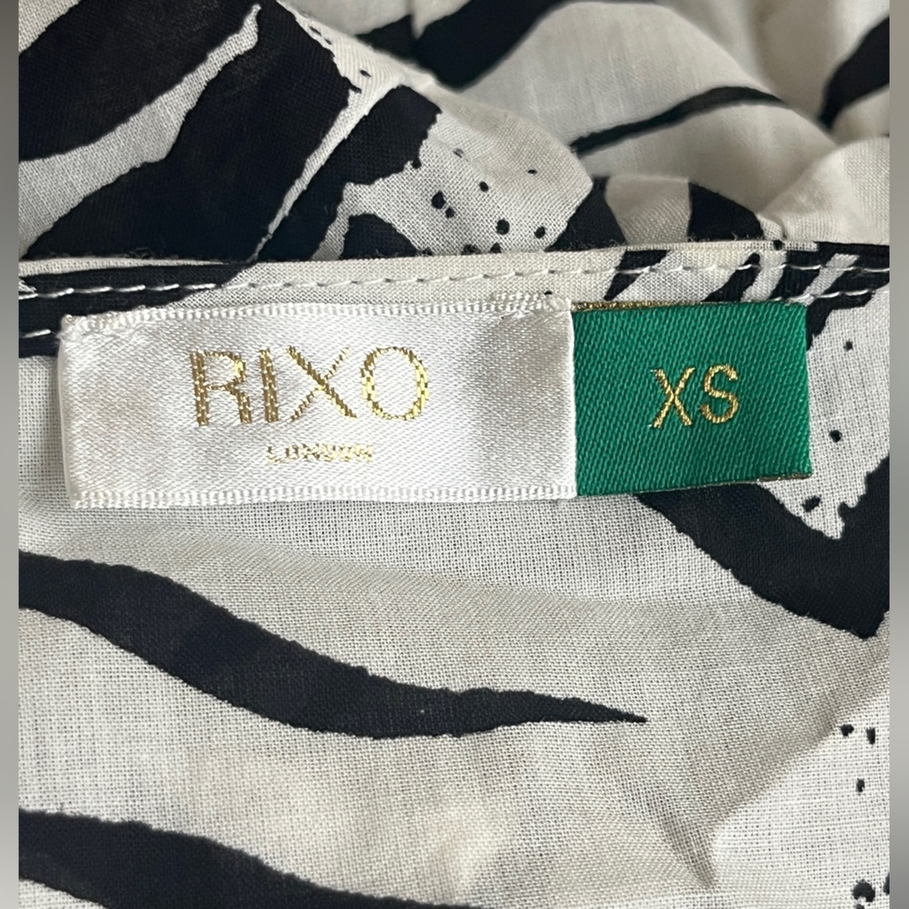 RIXO Noleen animal print cotton Dress size XS - Picture 12 of 14